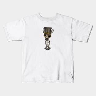 Steampunk Baby Zebra Kids T-Shirt